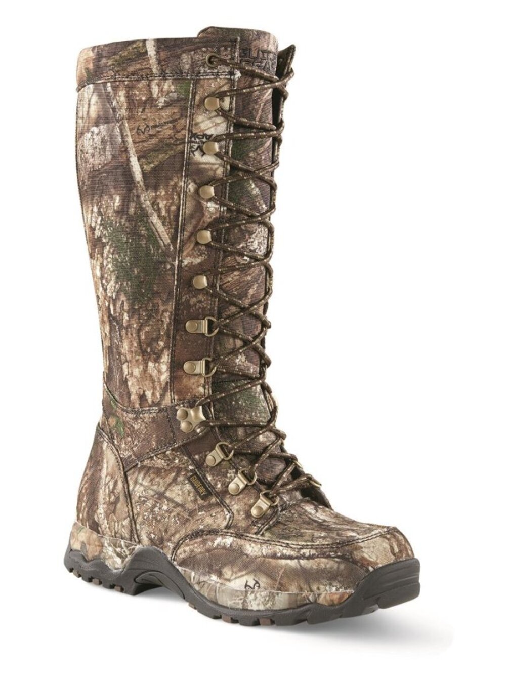 Guide Gear Men’s All-Camo Nylon Waterproof Side-zip Snake Boots